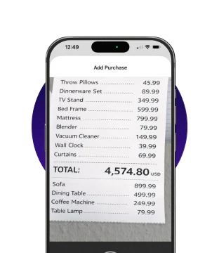 Scan receipt step