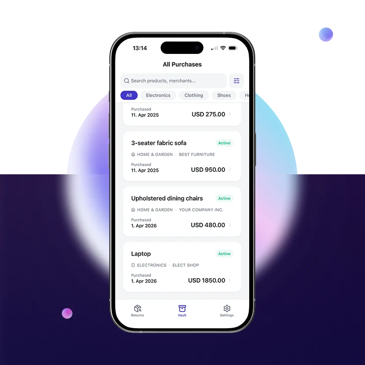 Vault dashboard