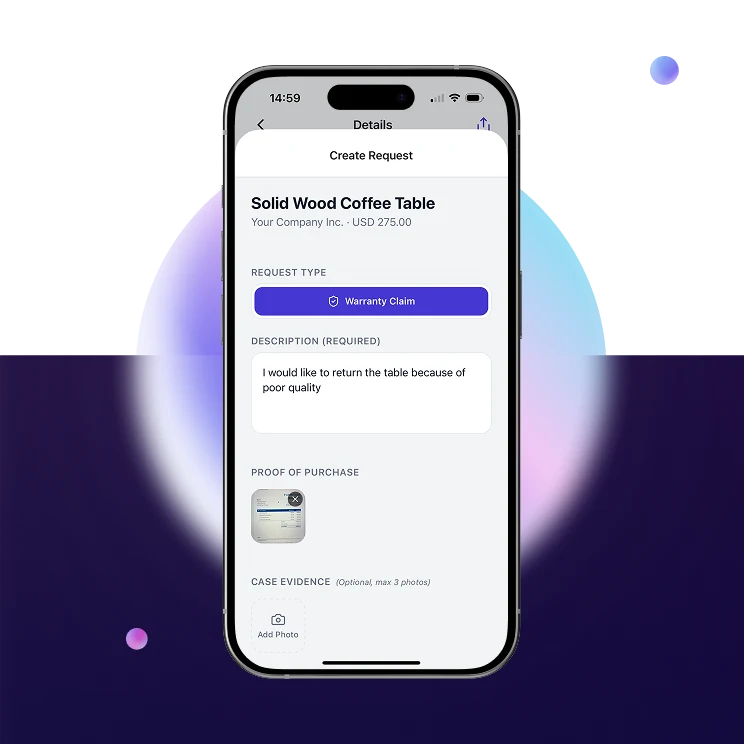 Claim dashboard